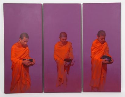 null U SAVADEE

Triptyque de moines tibétains. Huile sur toile.

Peintre asiatique....