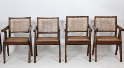 null Pierre JEANNERET (1896-1967)

Ensemble de quatre fauteuils dit :"office cane...