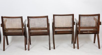 null Pierre JEANNERET (1896-1967)

Ensemble de quatre fauteuils dit :"office cane...