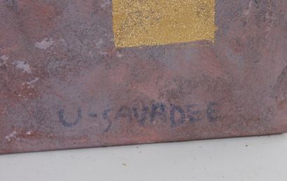null TABLEAU "PROFIL DE BUDDHA" 

Huile sur toile contemporaine signée "U. SAVADEE"

H...
