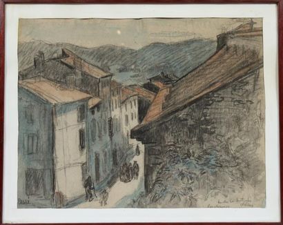 null DESSIN "VUE DE VILLAGE ANIMEE" DE JEAN PESKE (1870-1949)

Crayons et aquarelles...