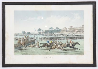 null GRAVURE COULEUR "COURSE A AUTEUIL"

Lithographie de G.DAVID, encadrée sous verre.

Epoque...