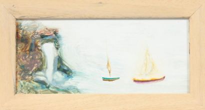 null TABLEAU "VOILIERS" DE J.J. PERROT-BRIERE XXè

Huile sur carton, marquée au cachet,...