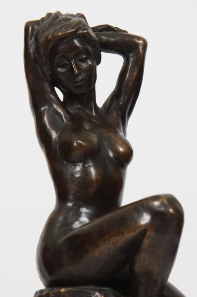 null BRONZE "NU FEMININ ASSIS OU PLENITUD" de PILAR FRANCESCH XXè

Bronze à patine...