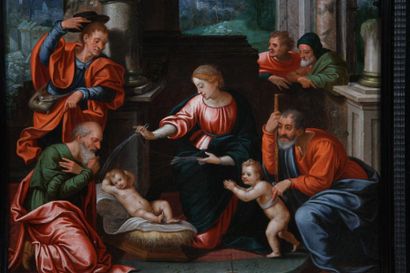 null ECOLE FLAMANDE V. 1560

"Adoration des bergers"

Huile sur panneau 

H : 72,5;...