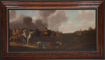 null Jan Jacobsz Van Der STOFFE (Leyde circa 1610/11-1682)

"Choc de cavalerie"

Signé...