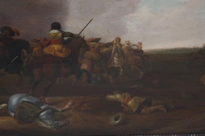 null Jan Jacobsz Van Der STOFFE (Leyde circa 1610/11-1682)

"Choc de cavalerie"

Signé...
