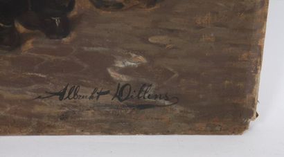 null IMPORTANT TABLEAU "LA CRIEE" D'ALBRECHT/ALBERT DILLENS (1844-1892)

Grande huile...