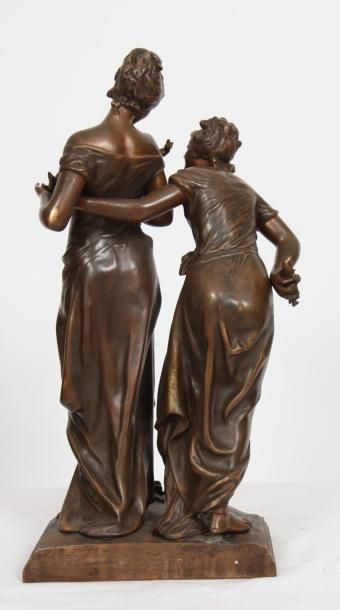 null GROUPE EN BRONZE "FEMMES A L'ENFANT" DE GAUDEZ (1845-1902)

En bronze patiné...