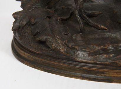 null PAIRE DE BRONZES "PERDRIX" DE MOIGNIEZ (1835-1894)

En bronze patiné signé "J....
