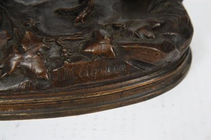 null PAIRE DE BRONZES "PERDRIX" DE MOIGNIEZ (1835-1894)

En bronze patiné signé "J....