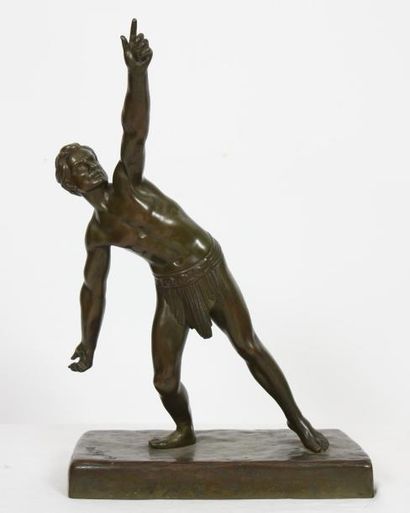 null BRONZE ART DECO "LE LANCEUR" DE CHIPARUS

Bronze à patine vert antique figurant...