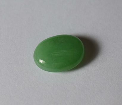 null Sur papier, une pierre JADE NATUREL qualité A cabochon ovale origine (Myanmar)...