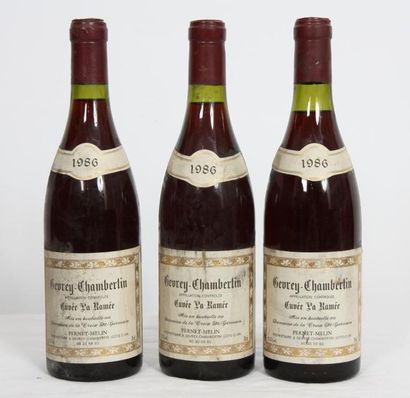 null 3 bouteilles de GEVREY CHAMBERTIN "Cuvée La Ramée" 1986

PERNET-MELIN Propriétaire...