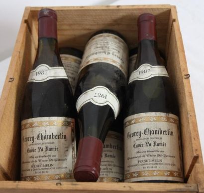 null 6 bouteilles de GEVREY CHAMBERTIN "Cuvée La Ramée" 1987

PERNET-MELIN Propriétaire...