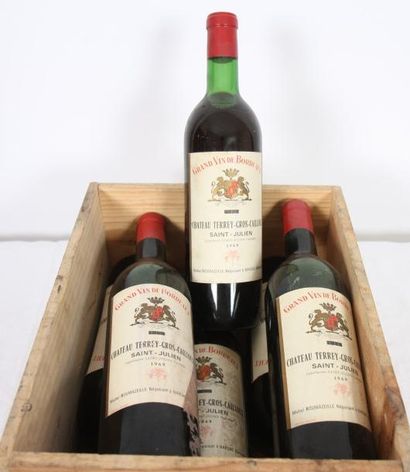 null 6 bouteilles CHATEAU TERREY-GROS-CAILLOUX SAINT-JULIEN 1969