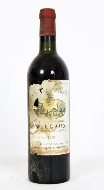 null 1 bouteille CHATEAU SIRAN Cru Exceptionnel MARGAUX 1978