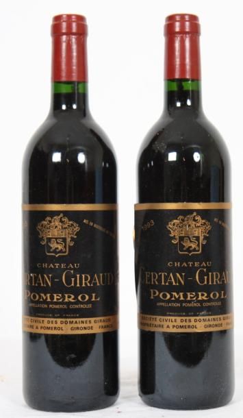 null 2 bouteilles Château CERTAN-GIRAUD POMEROL 1993