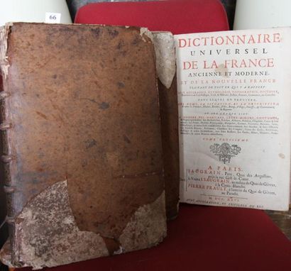 null DICTIONNAIRE UNIVERSEL de la France ANCIENNE et MODERNE par Saugrain. 1726....