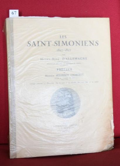 null D’Allemagne Henry René LES SAINTS-SIMONIENS 1827 1837. Paris GRUND, 1930, fort...