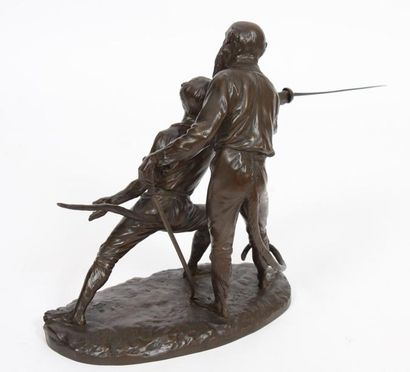 null BRONZE "LES SINGES ESCRIMEURS" DE ALLOUARD (1844-1929)

Bronze à patine marron...