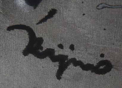null TABLEAU "ABSTRACTION GRISE" DE LADISLAS KIJNO (1921-2012)
Huile sur toile signée...