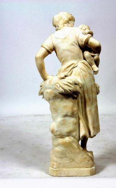 null MARBRE "JEUNE PAYSANNE A L'ENFANT" DE MATHURIN MOREAU (1822-1912)

En marbre...