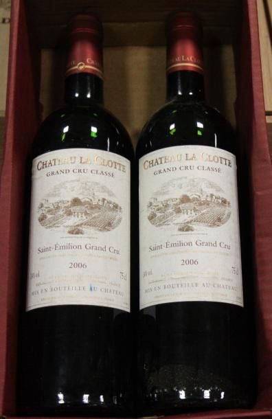 null Lot de 2 btes Chateau LA CLOTTE Grand Cru Classé Saint Emilion Grand Cru 20...