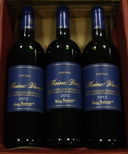 null Lot de 3 btes Chateau MOINE-VIEUX Saint Emilion Grand Cru 2012