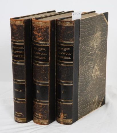 null 3 VOLUMES "HANDBUCH DER BAUMWOLLSPINNEREI ROHWEISSWEBEREI UND FABRIKANLANGEN...