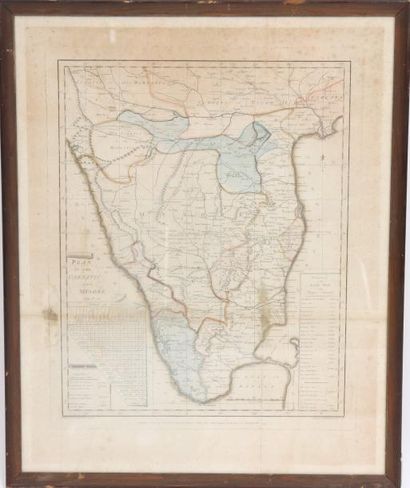 null CARTE DE L'INDE DU SUD V. 1792"

Carte réhaussée représentant le Sud de l'Inde,...