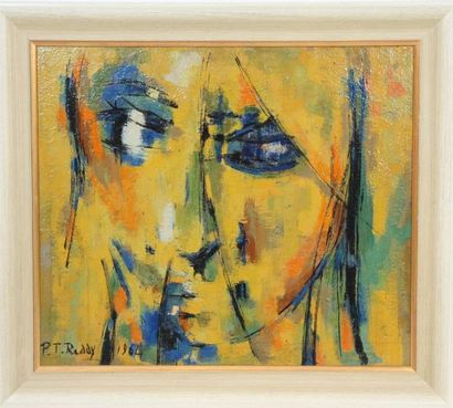 null TABLEAU "VISAGE 1964" DE PAKHAL TIRUMAL REDDY (1915-1996)

Huile sur panneau,...