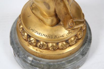 null BRONZE DORE "AMOUR" DE LUCIENNE ANTOINETTE HEUVELMANS (1885-1944)

Bronze doré...