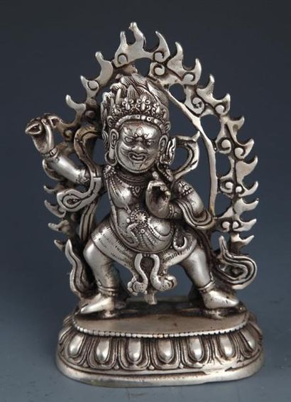 null SUJET "VAJRAPANI" TIBET XXè

Vajrapani debout sur un socle lotiforme auréolé...