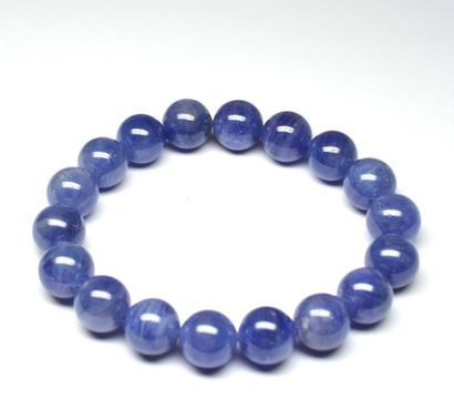 null Rare bracelet boules de tanzanites NATURELLES diamètre 11 mm