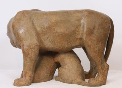 null GRAND BRONZE "LIONNE DE ROME" DE PAUL SIMON (1892-1979)

Bronze à patine marron...