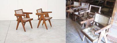 null Pierre JEANNERET (1896-1967)

Ensemble de deux fauteuils dit :"office cane chairs".

En...