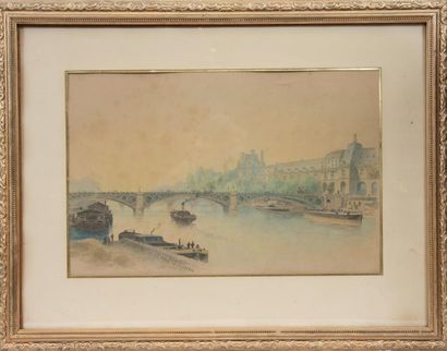 null AQUARELLE "PARIS PONT DES SAINTS PERES" DE VINCENT BLATTER (1843-1913)

Aquarelle,...