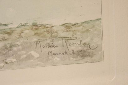 null AQUATINTE "MARRAKECH" DE MAURICE ROMBERG (1862-1943)

Aquatinte couleur, signée...
