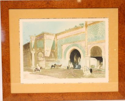 null AQUATINTE "LA PORTE BAS MANSOUR A MEKNES" DE MAURICE ROMBERG (1862-1943)

Aquatinte...