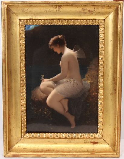 null TABLEAU SUR PORCELAINE "JEUNE NAIADE AU PAPILLON" DE FRANZ HOHLE

Peinture sur...