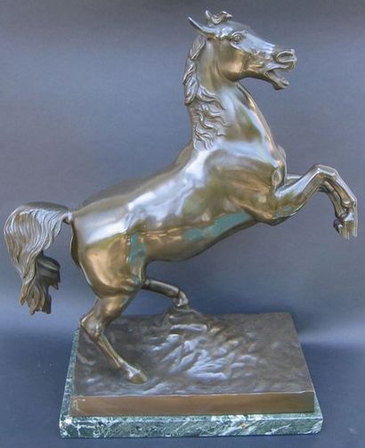 null BRONZE "GRAND CHEVAL CABRE" D'APRES ALBERT WOLFF (1815-1892)

Bronze patiné,...