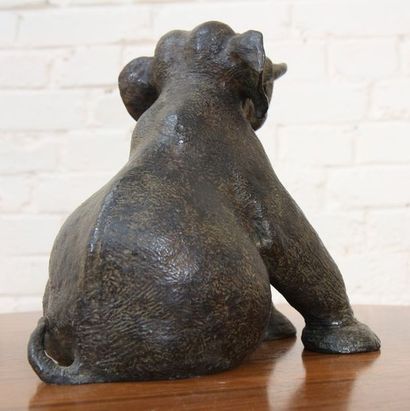 null BRONZE "ELEPHANT ASSIS" DE PAUL SIMON (1892-1979)

Bronze à patine brune représentant...