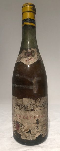 null 1 bouteille de "POUILLY FUISSE" Joseph DROUIN BOURGOGNE BLANC1961