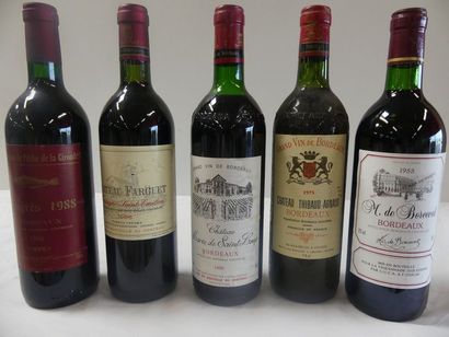 null 1 lot de 5 bouteilles : 1 Château Marie de Saint Loup Bordeaux Propriétaire...