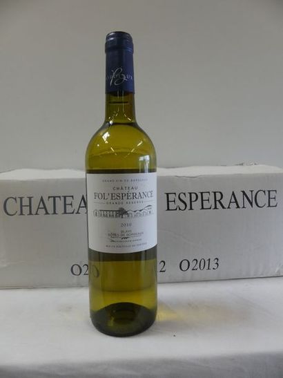 null 12 Château Fol'Espérance Grande Réserve de Bordeaux Blanc Sec 2010