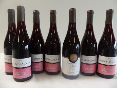 null 1 lot de 7 btles : 6 St Amour, Cru du Beaujolais Alphonse Chatelet 2015 ; 1...