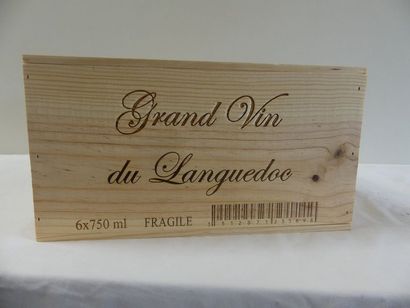 null 6 Grand Vin du Languedoc Corbières Les Terrasses de L'Alaric CAISSE BOIS 20...