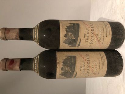 null Lot de 2 bouteilles de "Chateau L'EVANGILE" 1964

Niveaux mi et basse épaul...