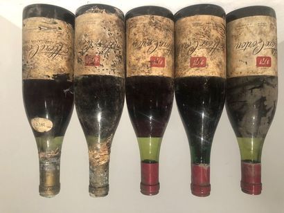 null Lot de 5 bouteilles de "ALOXE CORTON" Joliette BOURGOGNE ROUGE 1971-72 et 74

Composé...